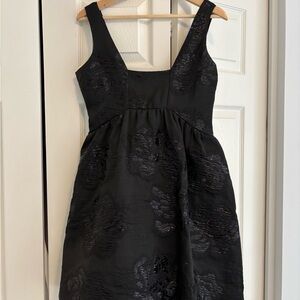 Anthropologie Black Textured Sleeveless Dress
